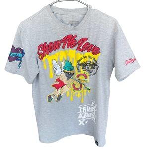 Civilized Shirt Mens Small Gray Embroidered‎ Show No Love Short Sleeve